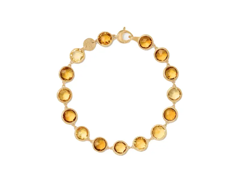 BRACCIALE MORBIDO IN ORO GIALLO 18KT CON QUARZI GIALLI JAIPUR COLOR MARCO BICEGO BB2975_QG01_Y_02