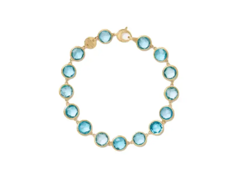 BRACCIALE MORBIDO IN ORO GIALLO 18KT CON TOPAZI JAIPUR COLOR MARCO BICEGO BB2975