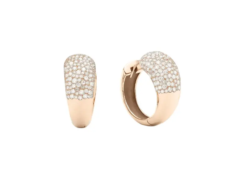 ORECCHINI A CERCHIO IN ORO ROSA CON DIAMANTI HIROKO MATTIOLI MOR065R024W