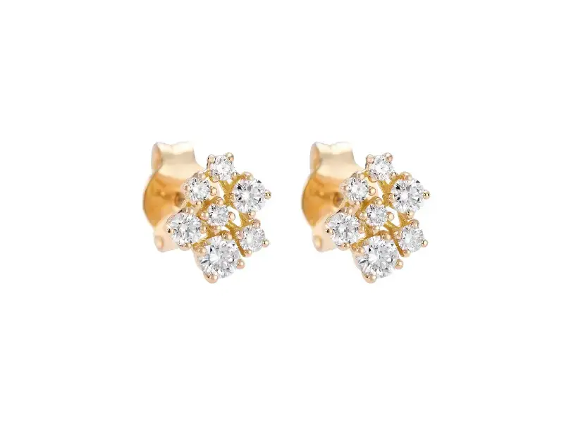 ORECCHINI IN ORO GIALLO 18KT CON DIAMANTI COSTELLAZIONE BURATO E0083WHY018