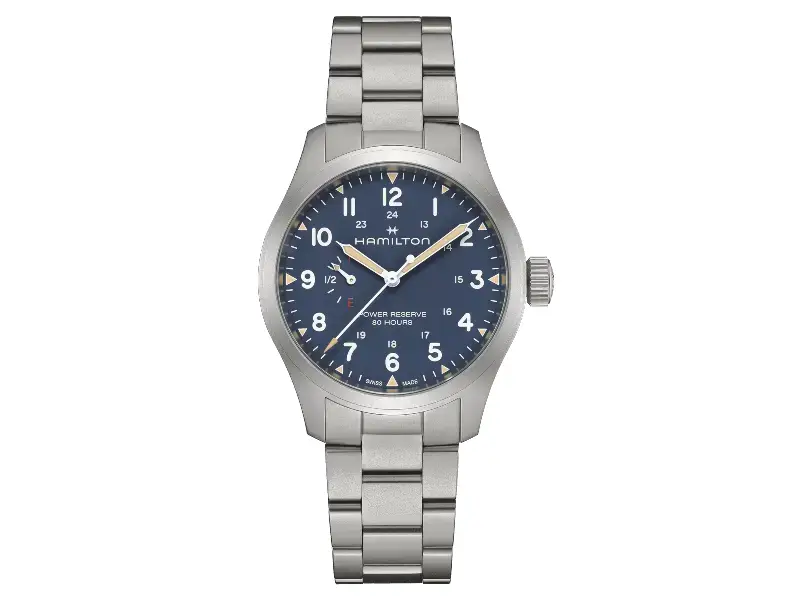 OROLOGIO MECCANICO ACCIAIO/ACCIAIO 40 MM KHAKI POWER RESERVE HAMILTON H69509140