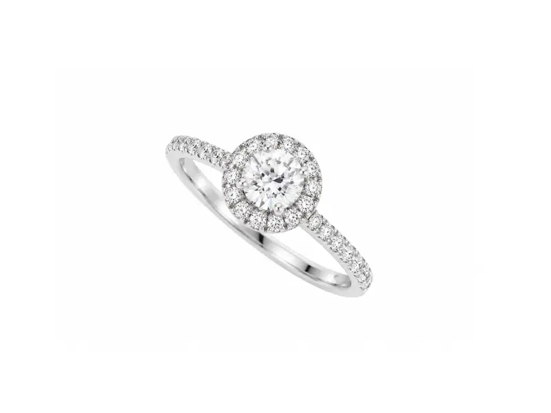 ANELLO IN ORO BIANCO CON DIAMANTI CENTRALE 0,50 CT E IF JB050GIAEIF