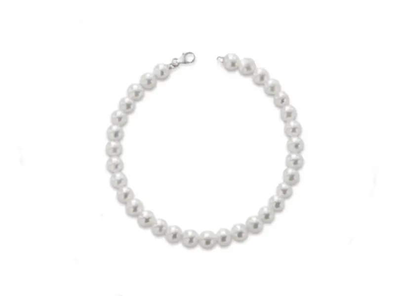 BRACCIALE IN ORO BIANCO 9KT E PERLE COLTIVATE LE LUNE LLBR9