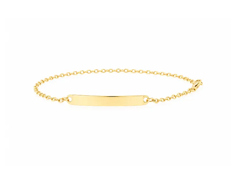 BRACCIALE UOMO ORO GIALLO MAGLIA ROLO’ CON PIASTRINA SCARABEO BR2235