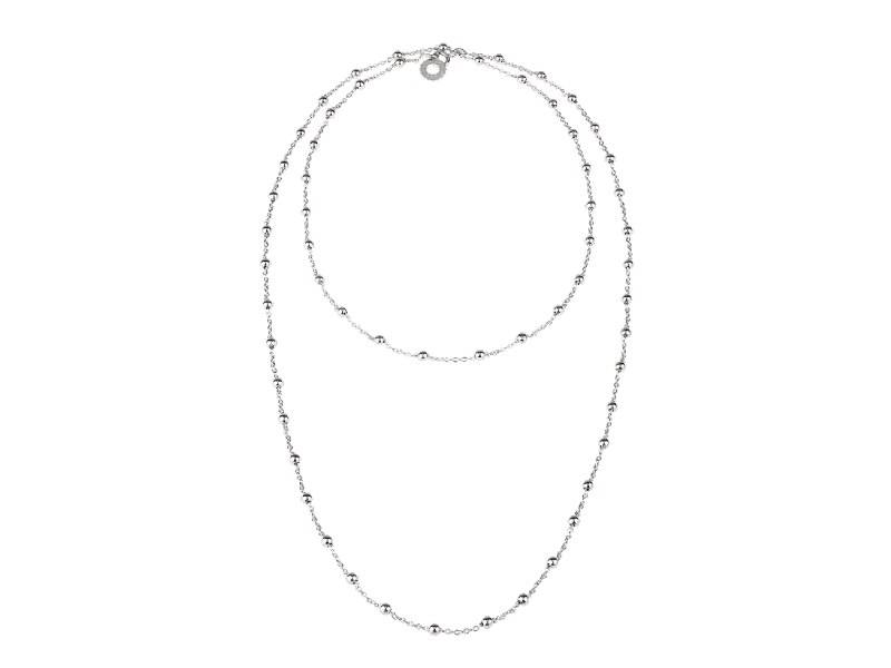 CATENA LUNGA IN ARGENTO CON SFERETTE ET VOILA’ CHANTECLER 38628