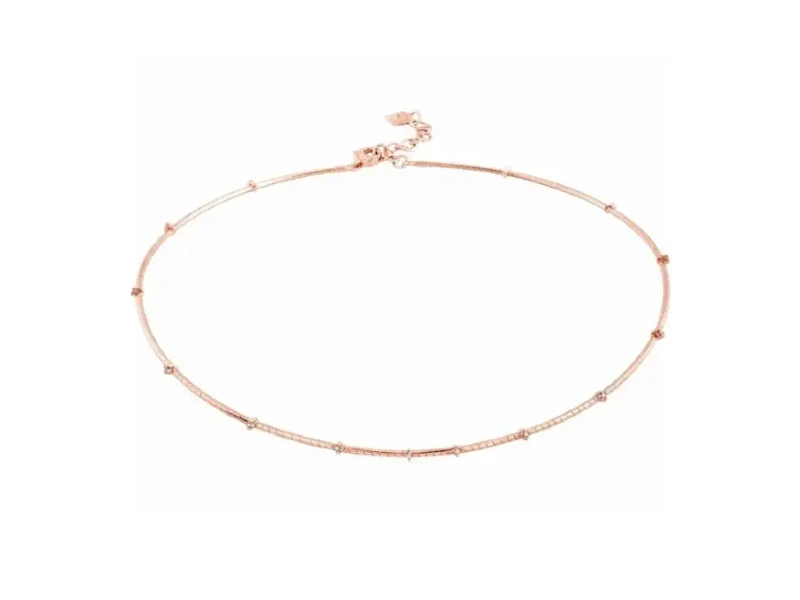 CHOKER ORO ROSA 9 KT E DIAMANTI ACCESSORI CHANTECLER 45073