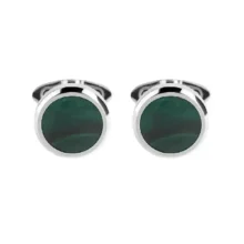 GEMELLI-IN-ACCIAIO-CON-MALACHITE-LITHOS-MONTEGRAPPA-IDLICLSM-