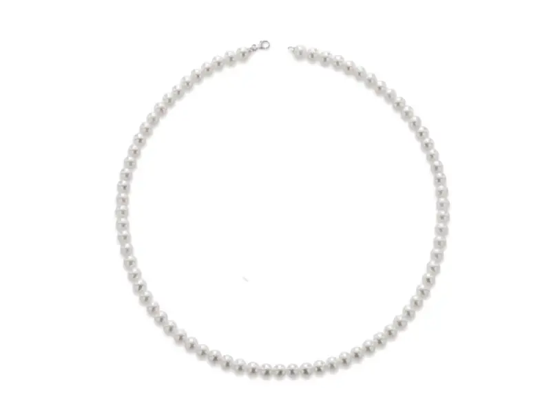GIROCOLLO IN ORO BIANCO 9KT E PERLE COLTIVATE LE LUNE LLNK9
