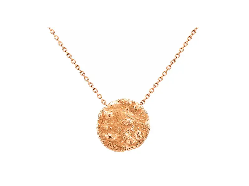 GIROCOLLO IN ORO ROSA 18KT CON UN CERCHIO LAVORATO A MANO JUNIOR B GC1COR