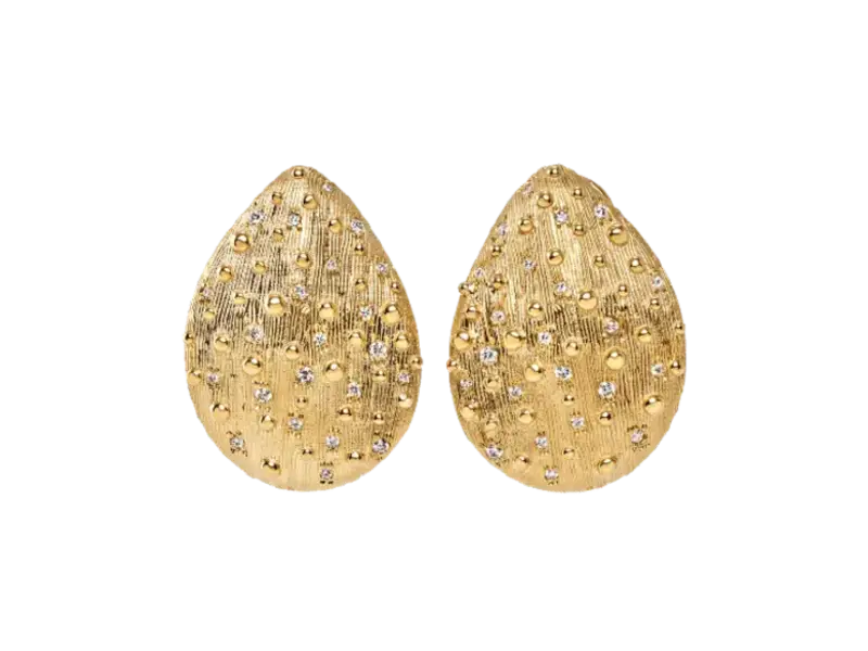 ORECCHINI IN ARGENTO DORATO E DIAMANTI ET VOILA’ FICHI D’INDIA CHANTECLER 85083