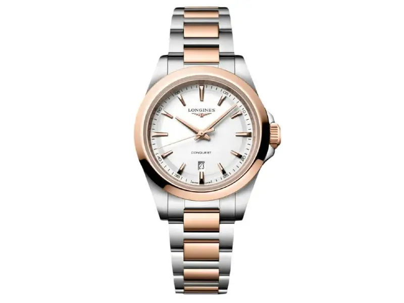 OROLOGIO DONNA QUARZO ACCIAIO E RIVESTIMENTO PVD ROSSO 30 MM CONQUEST LONGINES L3.350.3.18.7