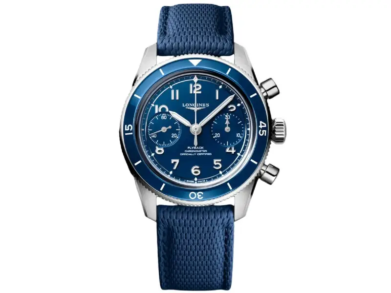 OROLOGIO UOMO MECCANICO CRONOMETRO FLYBACK SPIRIT PILOT LONGINES L3.721.4.93.9